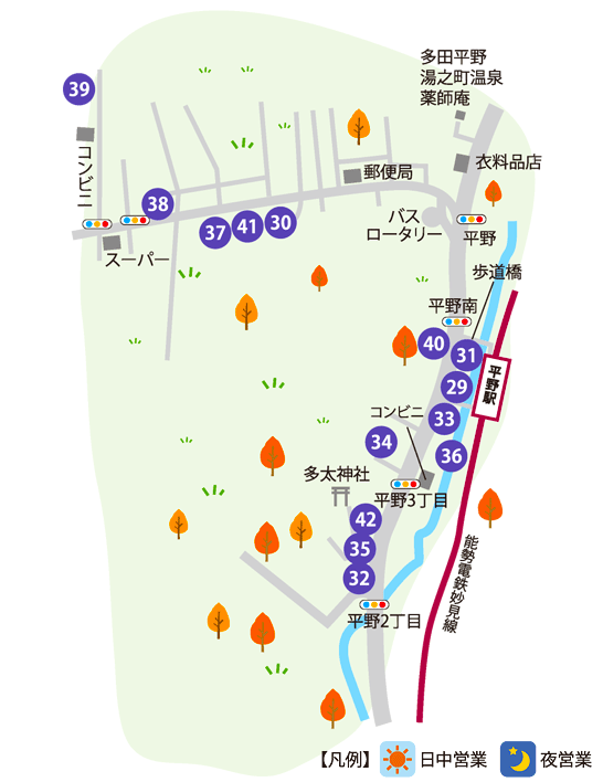 平野駅マップ