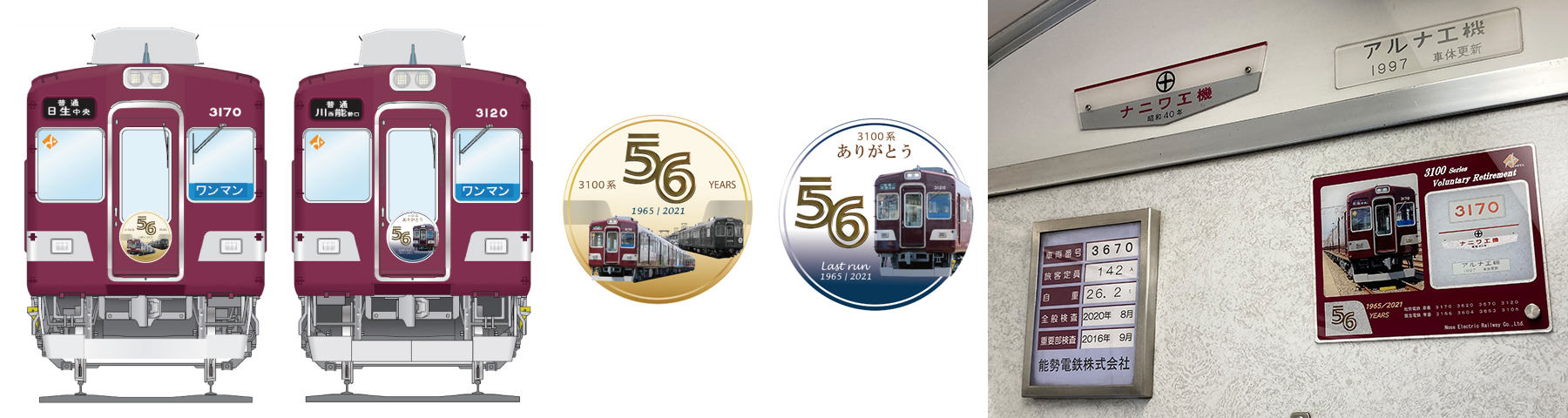 3100系記念ヘッドマーク