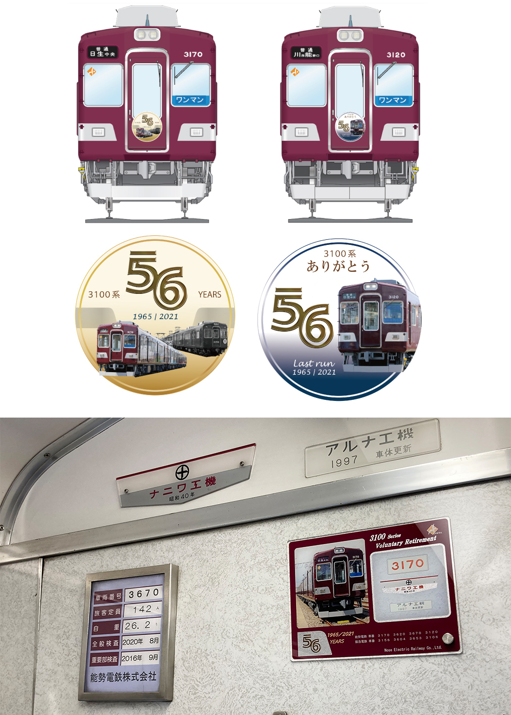 3100系記念ヘッドマーク